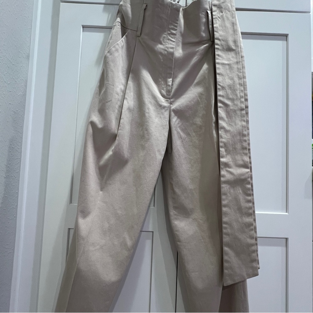 Gianni Bini Khaki Paperbag Pleated Trouser Pants Size 2